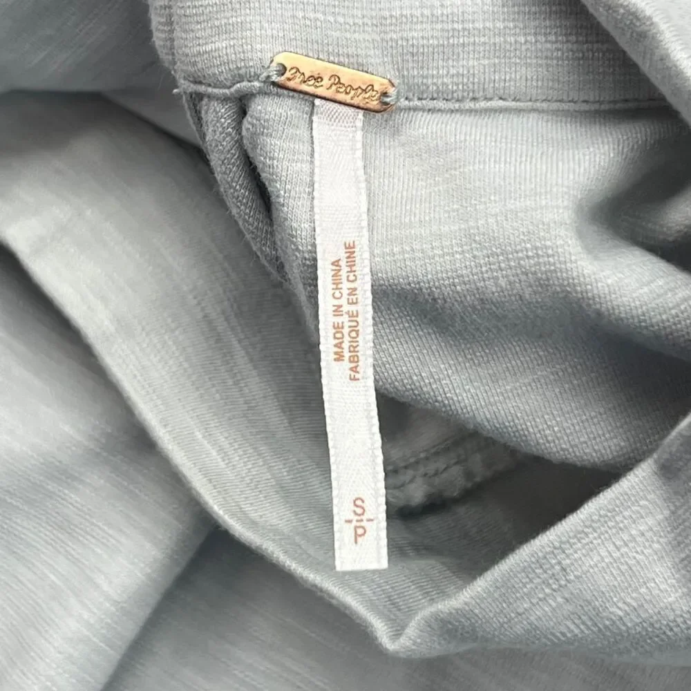 Free People Dress Womens Small Gray Long Sleeve Boho A Line Asymmetrical Grab - Picture 8 of 10